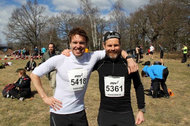 Esa och jag efter målgång