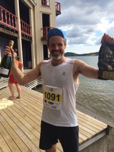 Ett av prisen jag fick var hummer och champagne som sig bör då man springer överklassen i Saltis:-)